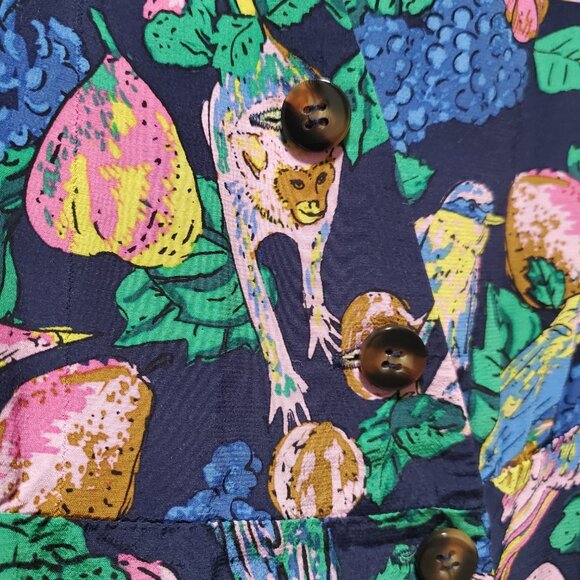 & Other Stories Monkey Print Mini Dress - Size 4 - Picture 3 of 5